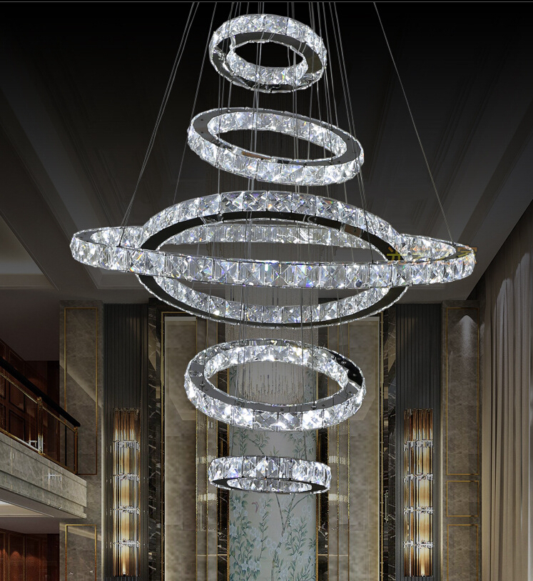 newly led crystal diamond lighting pendants round shape modern lamp crystal pendant light fixture for el hallway