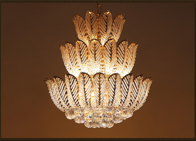 newly lotus flower gold crystal pendant chandelier for dining room bedroom el shop ;crystal modern chandelier