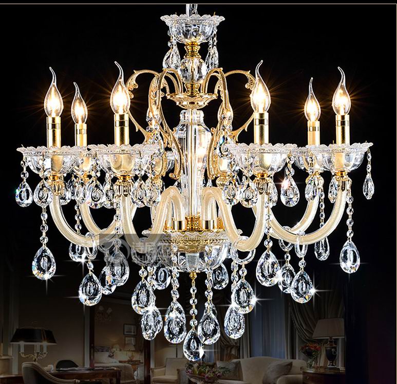 newly luxury crystal chandelier for living room lustre sala de jantar cristal modern chandeliers light fixture decoration