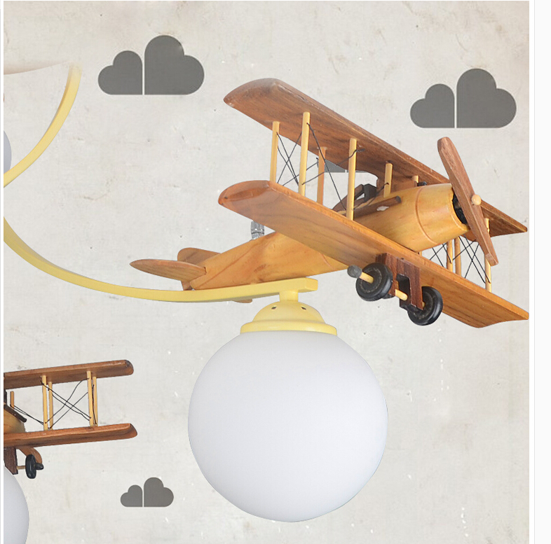 newly modern airplane led ceiling light children bedroom ceiling lamp eye protective light fixtures wooden design remote control