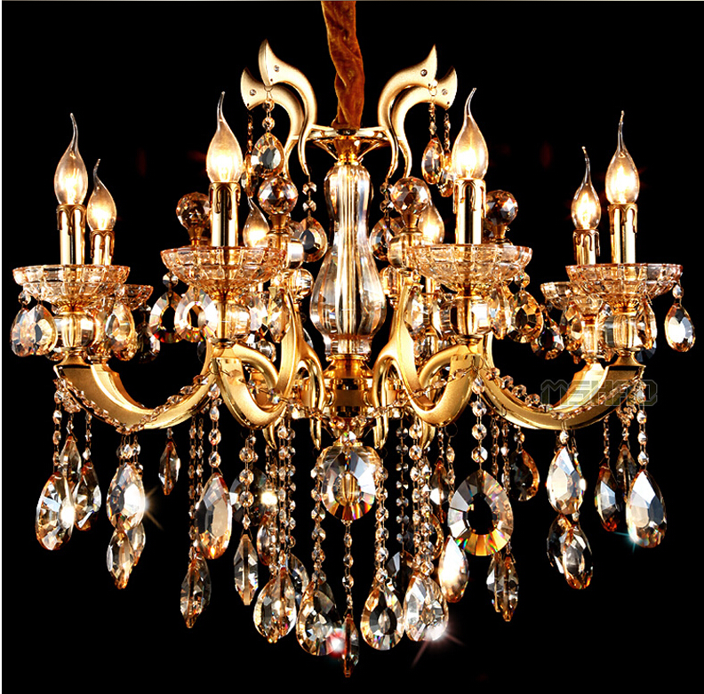 newly modern led chandelier gold crystal chandeliers zinc alloy chandelier lighting for living room with 6 arms 8 arms 10 arms