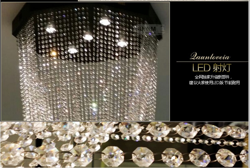 newly modern pendant lamp,crystal pendant lamp first-level k9 crystal chandelier for living room with g10 bulbs,led bulbs