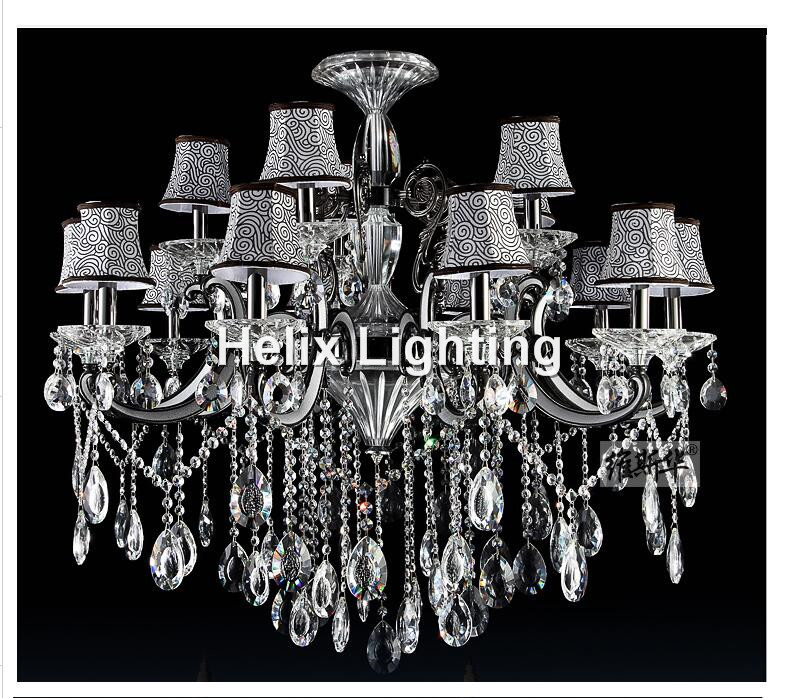 newly modern silver clear crystal pendant lamp ceiling lamp chandelier dining room lighting 15l d100cm h70cm ac guaranteed