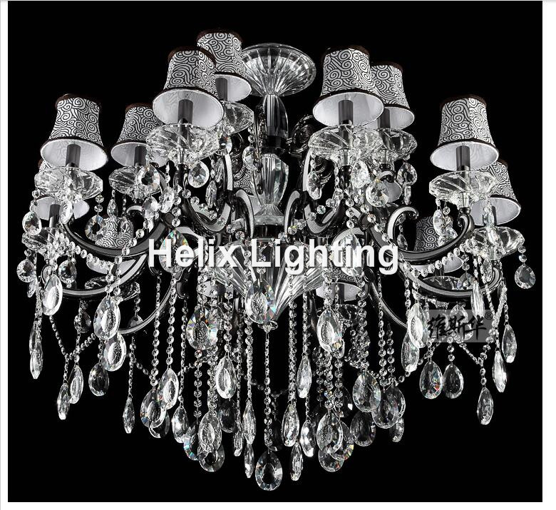 newly modern silver clear crystal pendant lamp ceiling lamp chandelier dining room lighting 15l d100cm h70cm ac guaranteed