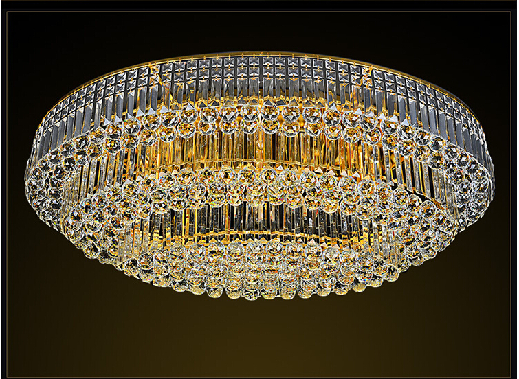 newly oval led crystal ceiling lamp living room lamp led ceiling bedroom restaurant corridor lighting ac85-265v l90cm w60cm