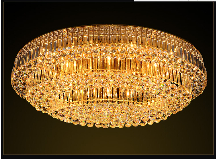 newly oval led crystal ceiling lamp living room lamp led ceiling bedroom restaurant corridor lighting ac85-265v l90cm w60cm