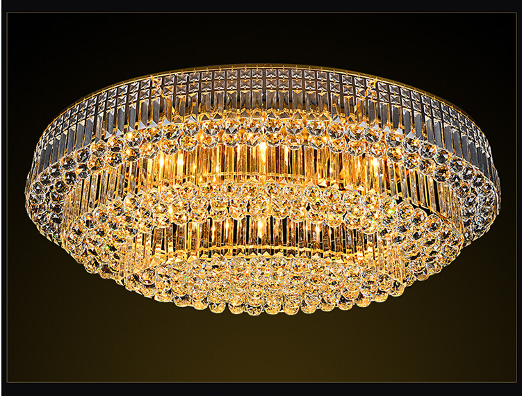 newly oval led crystal ceiling lamp living room lamp led ceiling bedroom restaurant corridor lighting ac85-265v l90cm w60cm