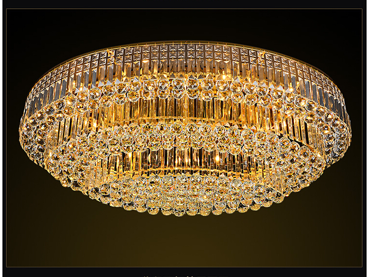 newly oval led crystal ceiling lamp living room lamp led ceiling bedroom restaurant corridor lighting ac85-265v l90cm w60cm