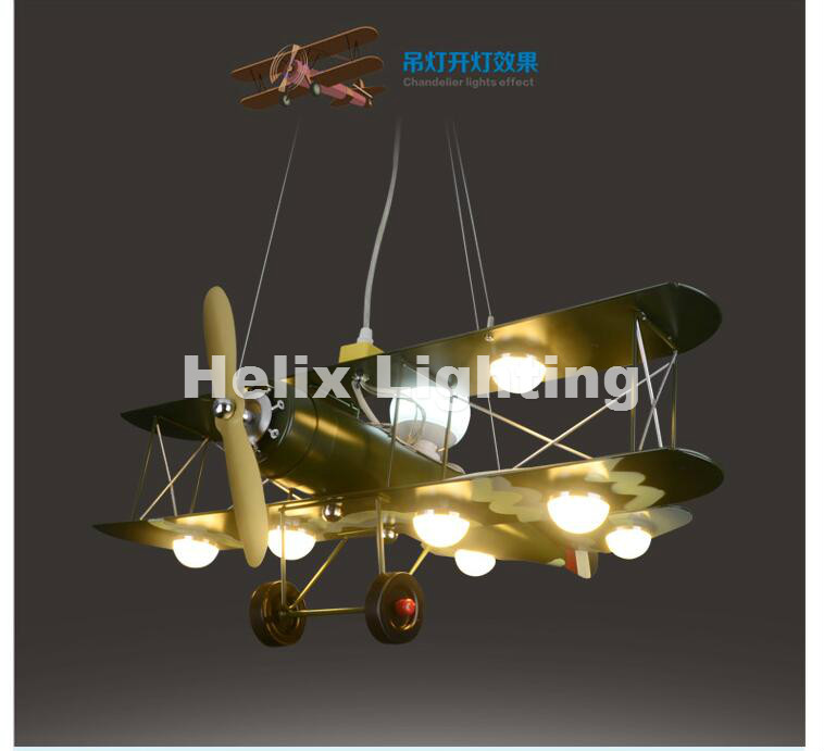 newly plane pendant light bedroom cartoon led pendant lights led plane lights glass steel shade iron e27 ac remote controller