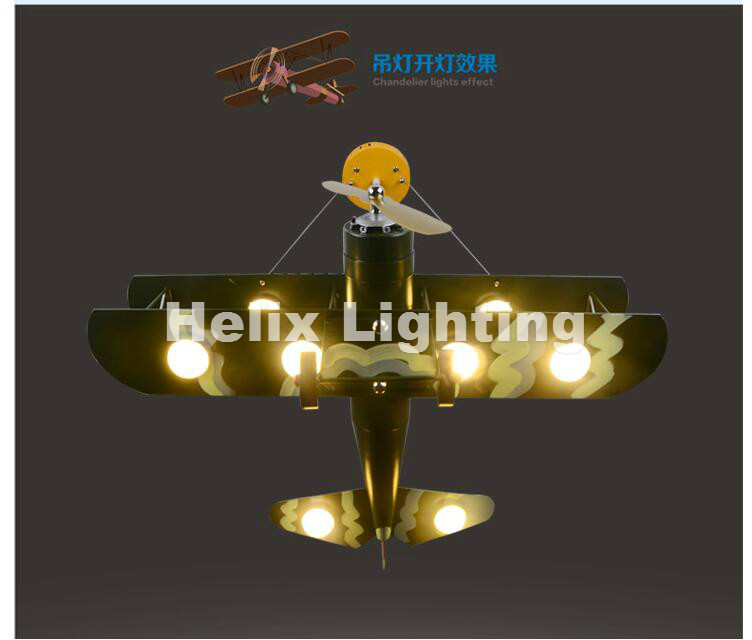 newly plane pendant light bedroom cartoon led pendant lights led plane lights glass steel shade iron e27 ac remote controller