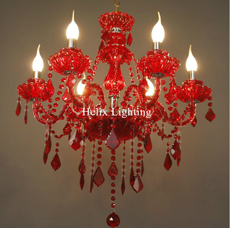 newly red k9 crystal chandelier lustre crystal chandelier optional lustres de cristal chandelier ac guaranteed