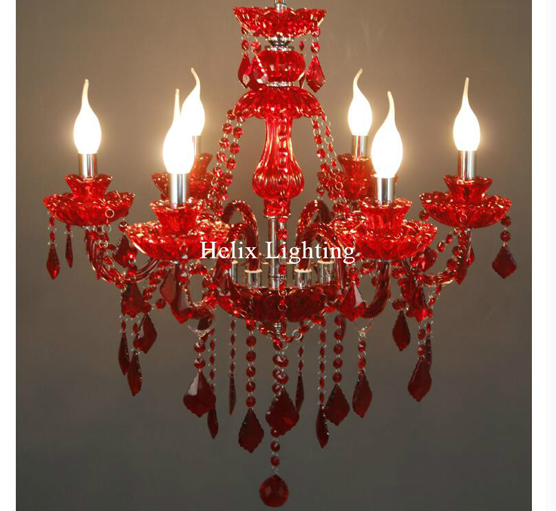 newly red k9 crystal chandelier lustre crystal chandelier optional lustres de cristal chandelier ac guaranteed