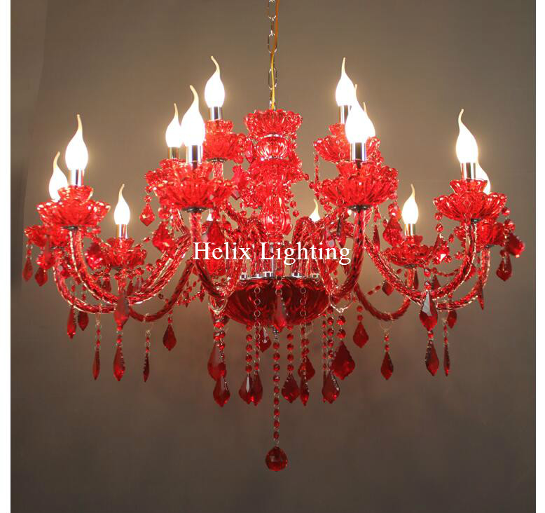 newly red k9 crystal chandelier lustre crystal chandelier optional lustres de cristal chandelier ac guaranteed