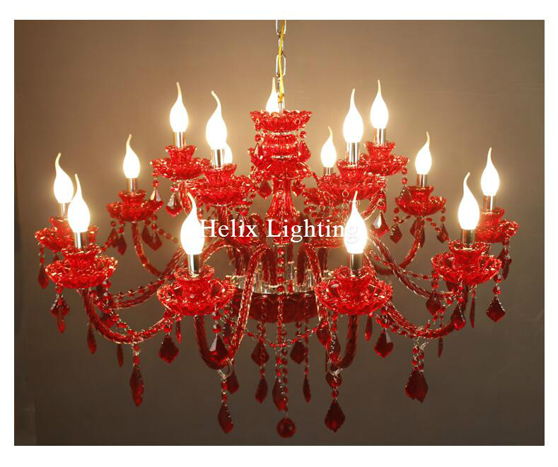 newly red k9 crystal chandelier lustre crystal chandelier optional lustres de cristal chandelier ac guaranteed