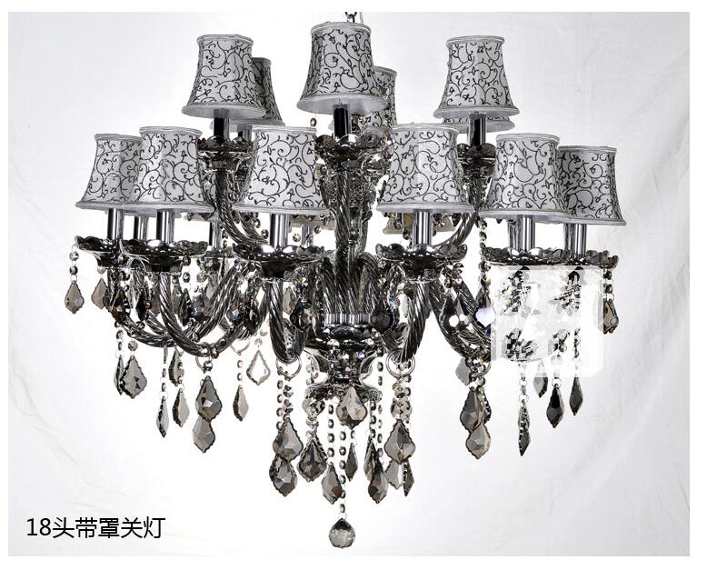 newly smokey crystal chandelier living room lustres de cristal decoration pendants chandeliers home lighting indoor lamp