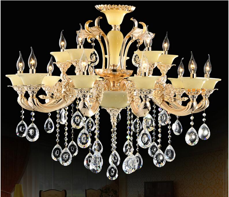 noble luxurious k9 crystal chandelier 6l/8l/10l arms class a k9 lustres de cristal chandeliers ac guaranteed