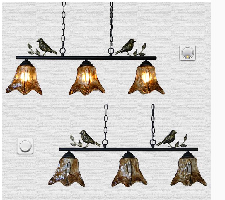 nordic 3l pendant lights northern europe industrial bird lightings for cafe & bar retro edison loft pendant lamps