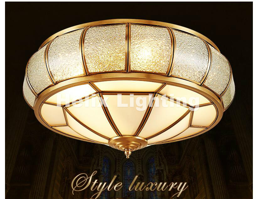 nordic american countryside style bronze led ac ceiling light cloth art asile lamp bedroom decoration ceiling lamp