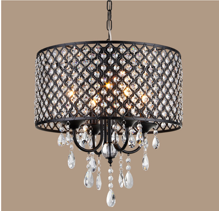 nordic black crystal chandeliers classic led classic chandelier home living lighting lustres de sala,lustre de cristal