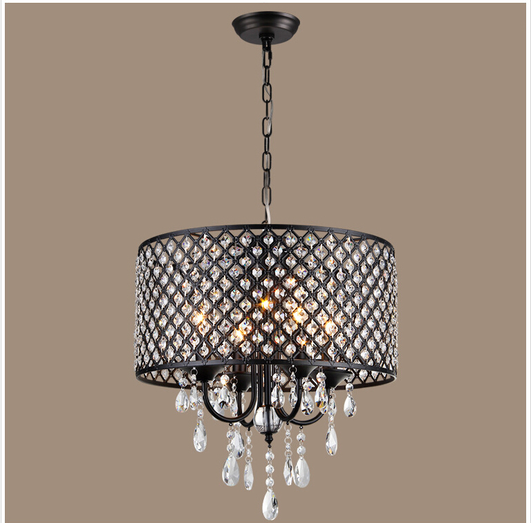 nordic black crystal chandeliers classic led classic chandelier home living lighting lustres de sala,lustre de cristal