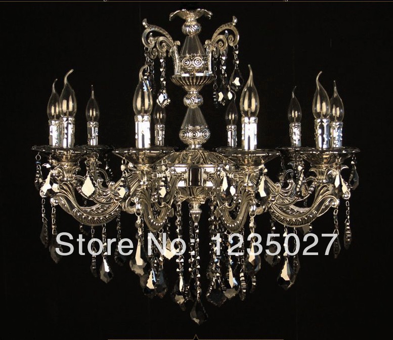 prompt classic metal crystal chandelier golden color silver crystal chandelier pendant lamp sy4008/8l d600mm h600mm