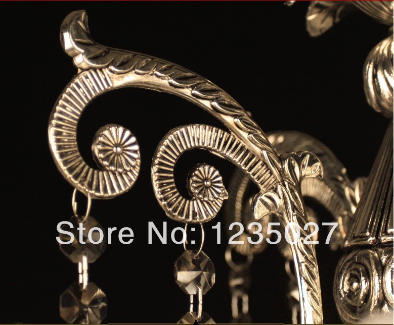 prompt classic metal crystal chandelier golden color silver crystal chandelier pendant lamp sy4008/8l d600mm h600mm