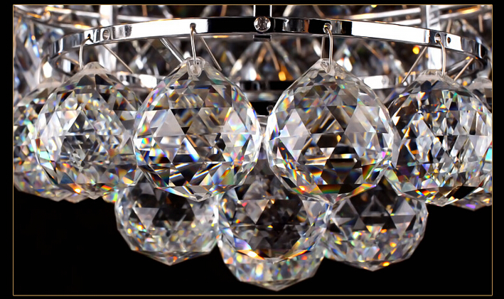 restaurant lamp crystal pendant light d410mm dining room e14 round lamp bar counter personalized lighting