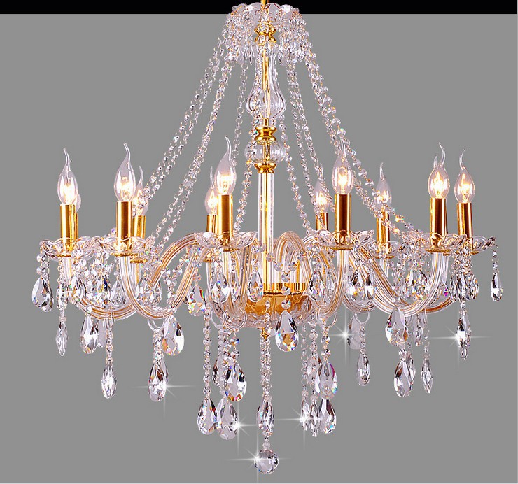 s contemporary crystal lighting12+6-light chandelier bedroom light restaurant lamps modern crystal chandelier