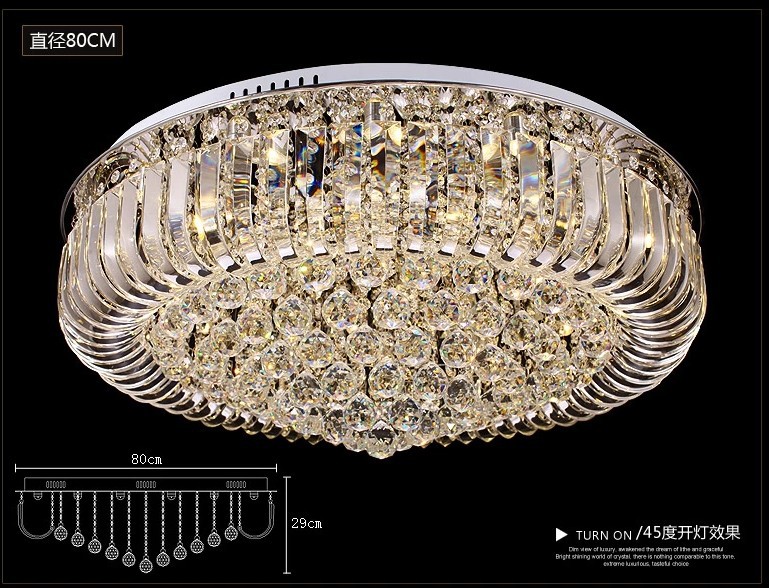 s new beautiful design modern crystal ceiling lights , contemporary crystal lamp d800*h250mm