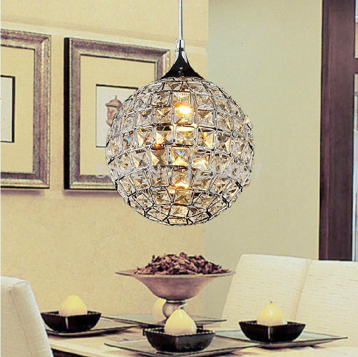 simple modern k9 crystal art pendant lamp room restaurant lighting lamps d200*h800mm chrome color 1pc for per packing