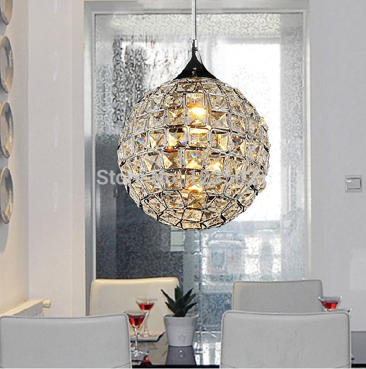 simple modern k9 crystal art pendant lamp room restaurant lighting lamps d200*h800mm chrome color 1pc for per packing