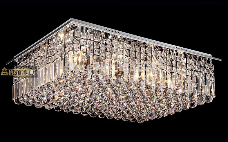 simple modern k9 crystal square with the ceiling living room lamps lighting sy4063/l600*w600mm