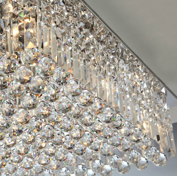 simple modern k9 crystal square with the ceiling living room lamps lighting sy4063/l600*w600mm