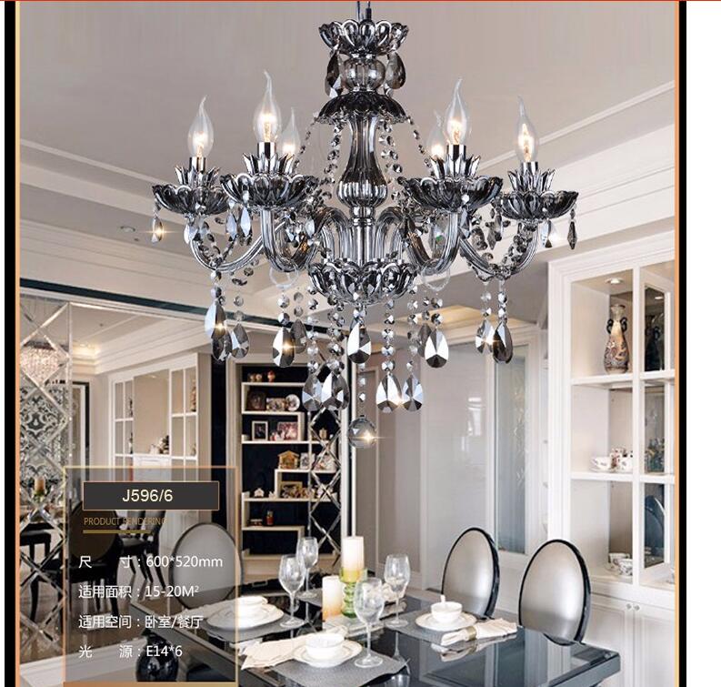 smoked k9 crystal chandelier lustre crystal chandeliers light lustres de cristal chandelier led villa smoked lamp