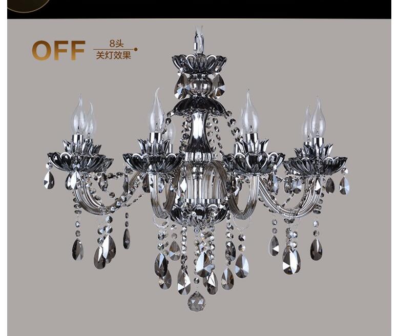 smoked k9 crystal chandelier lustre crystal chandeliers light lustres de cristal chandelier led villa smoked lamp