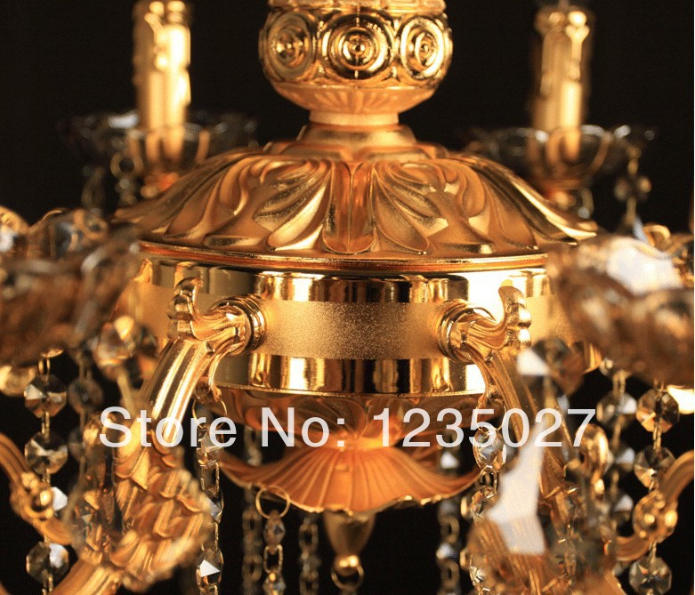 special discount selling gold chandelier with lampshade sy4005/12+6l d1000mm h900mm