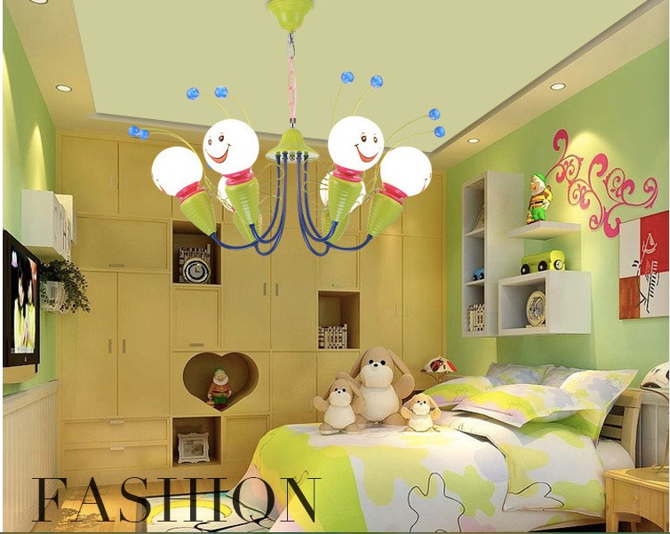 special simplicity of children creative children room lighting bedroom lamps lampshade 4l/6l head pendant