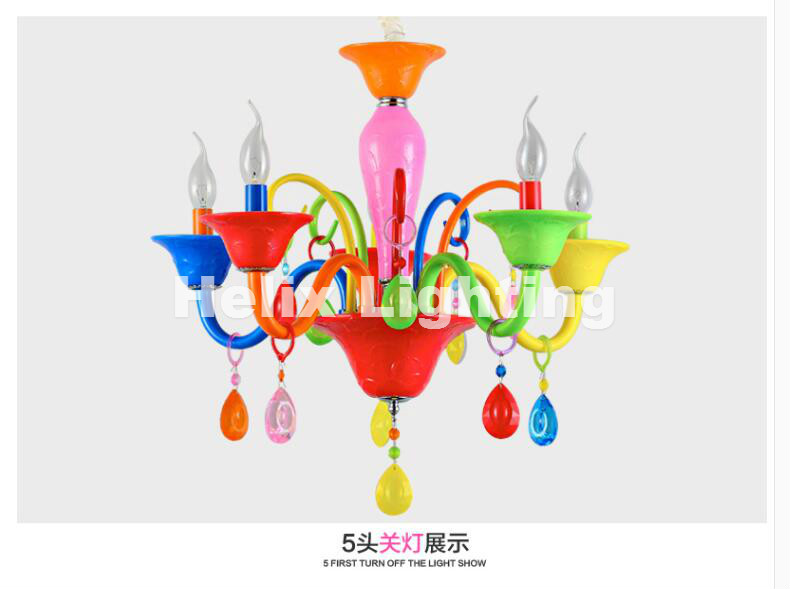 tiffany multi-colored chandelier restaurant bedroom e14 led european-style chandelier shopping mall children lighting ship