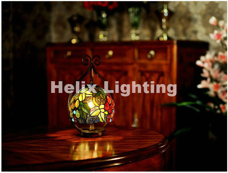 tiffany table lamps d21cm h32cm luxurious ancient garden e27 bedside lamps living room decoration bedroom lamp