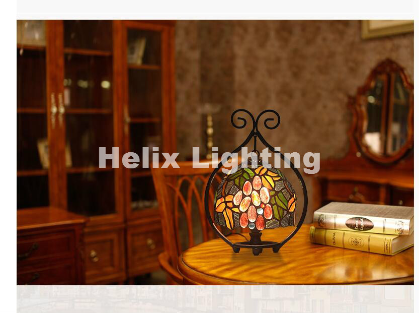 tiffany table lamps d21cm h32cm luxurious ancient garden e27 bedside lamps living room decoration bedroom lamp