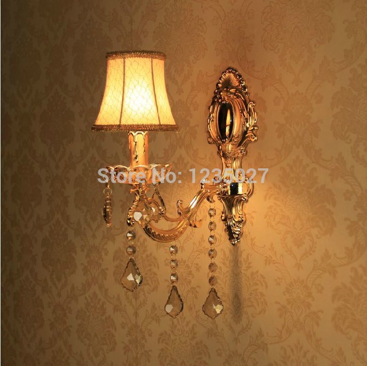 wall crystal sconces/1l wall lamp/ european living room wall lamp lighting whole and retail