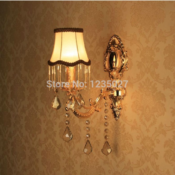 wall crystal sconces/1l wall lamp/ european living room wall lamp lighting whole and retail