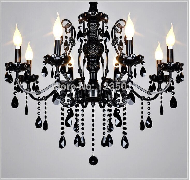 whole and retail modern crystal chandelier light fixture , black color , guaranteed + !