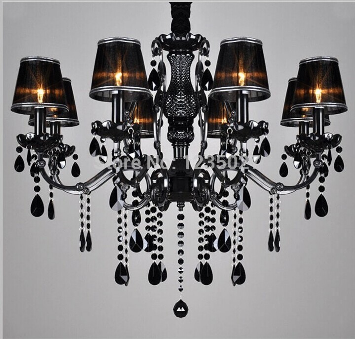 whole and retail modern crystal chandelier light fixture , black color , guaranteed + !