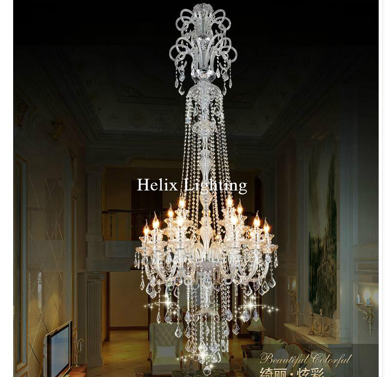 whole clear large crystal chandelier light crystal lighting ac k9 crystals for el villa lounge decoratiion