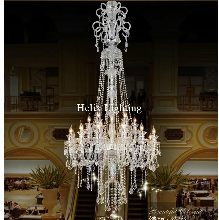 whole clear large crystal chandelier light crystal lighting ac k9 crystals for el villa lounge decoratiion