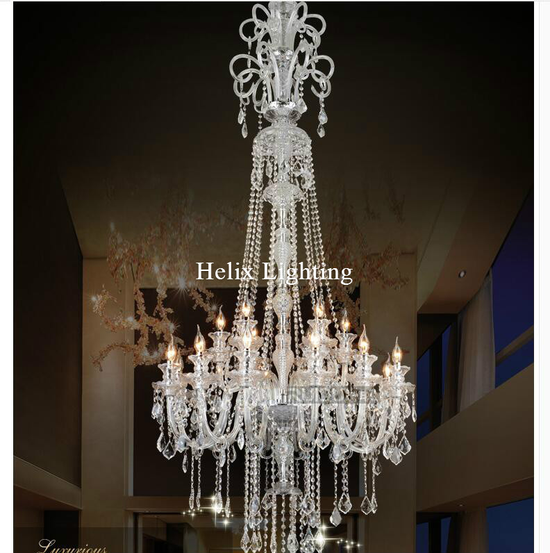 whole clear large crystal chandelier light crystal lighting ac k9 crystals for el villa lounge decoratiion