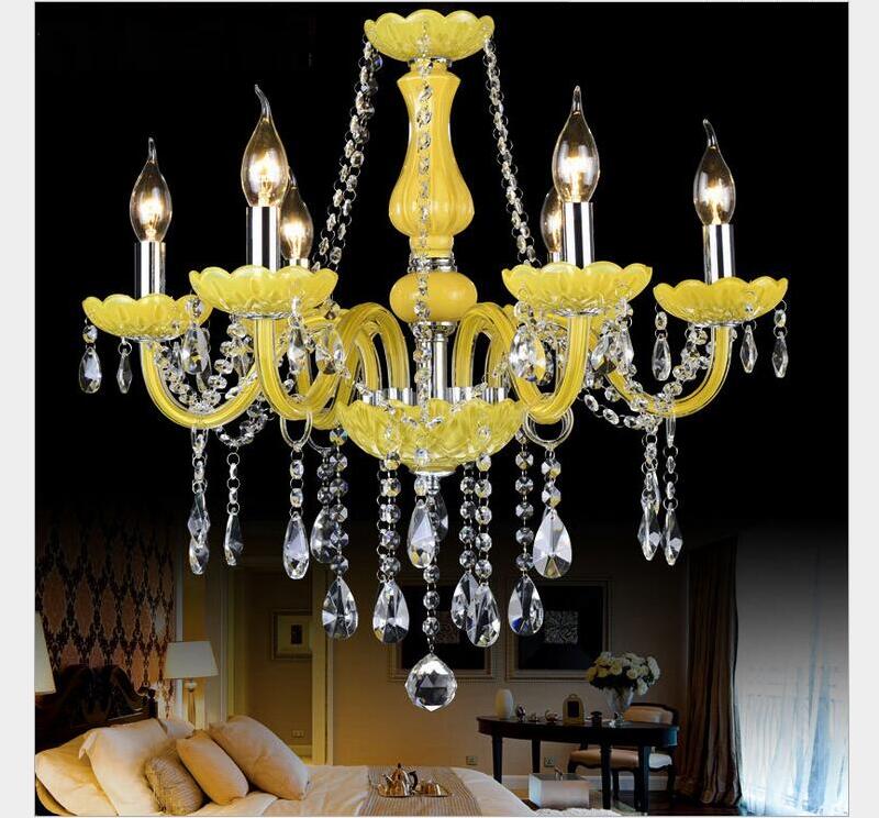 yellow crystal chandelier lustre crystal chandelier 18arms d950mm e14 ac optional lustres de cristal chandelier